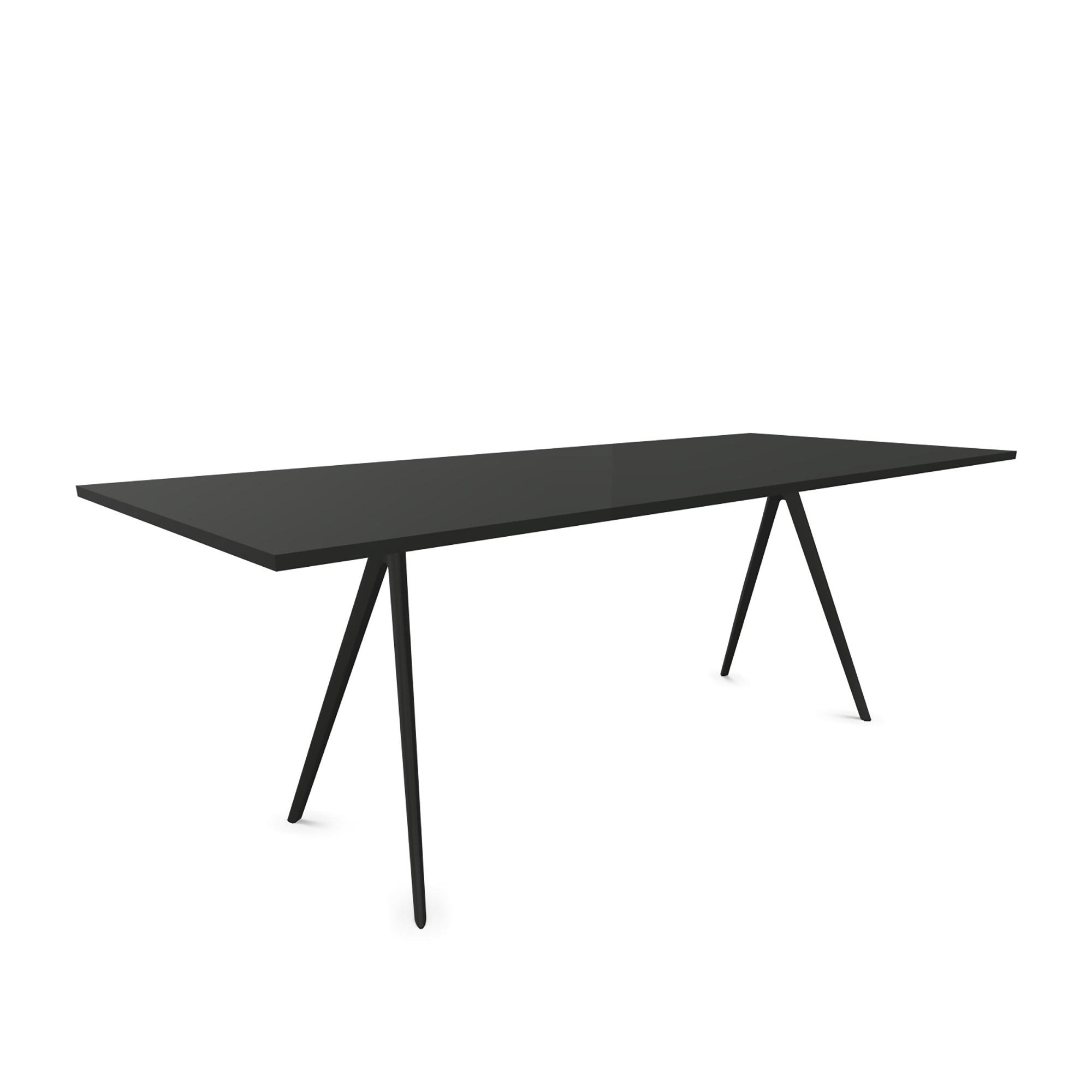 Magis Baguette Tisch (200 x 90cm) (Gestell schwarz pulverlackiert / Platte MDF schwarz)