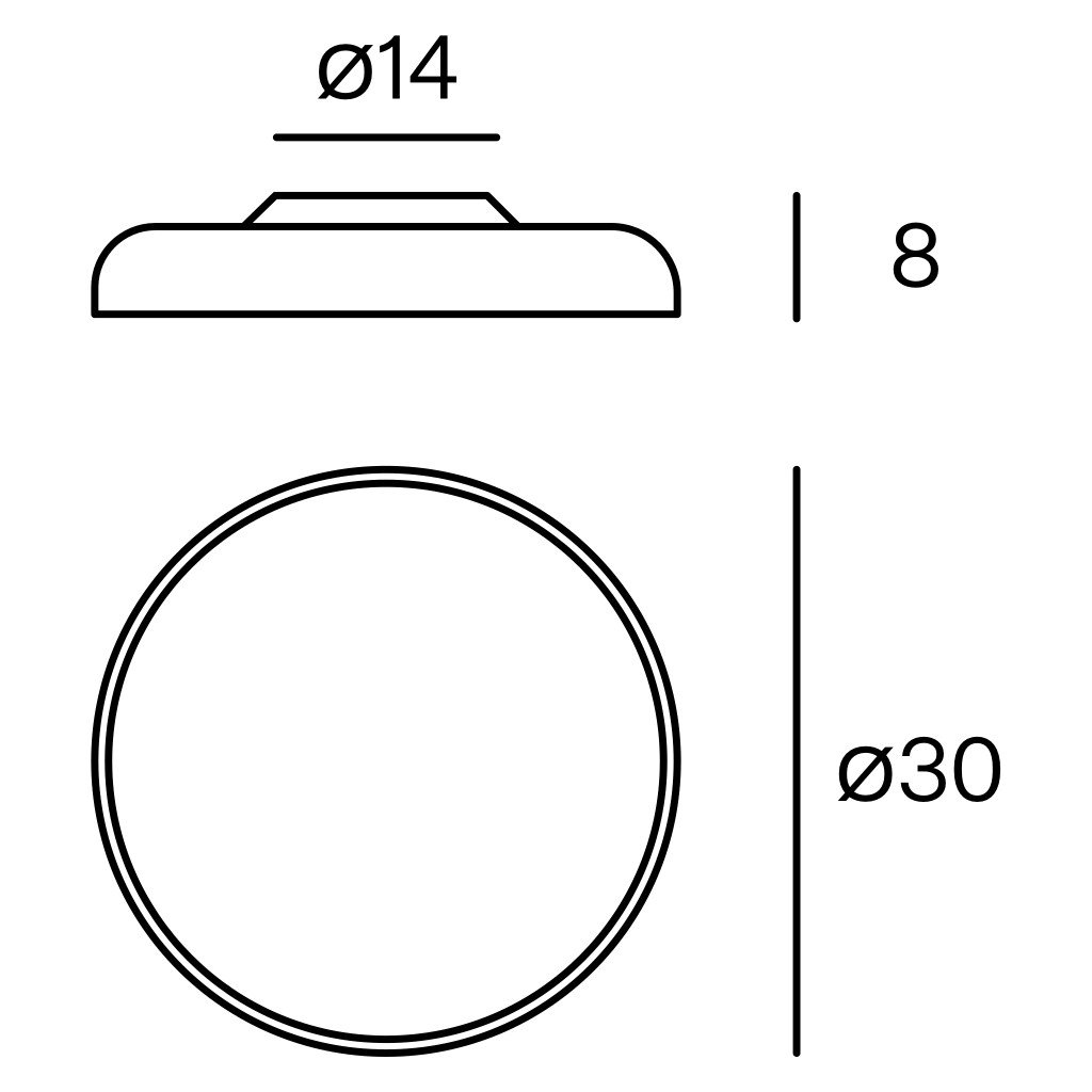 Lumen Center Zero 30 Deckenleuchte (140 Gres DG FT, extra-warmweiß (2700 K))