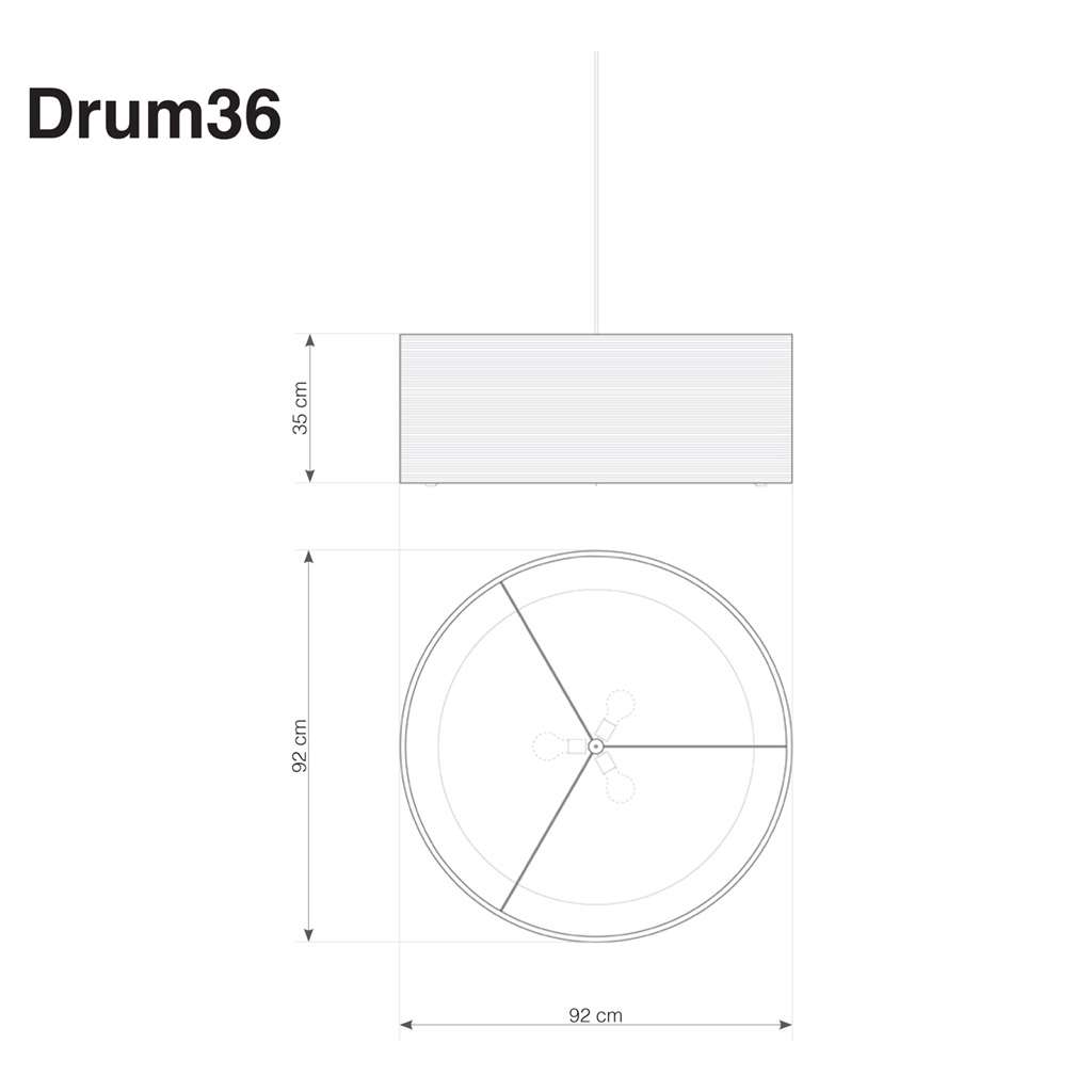 graypants drum36 pendelleuchte technische zeichnung