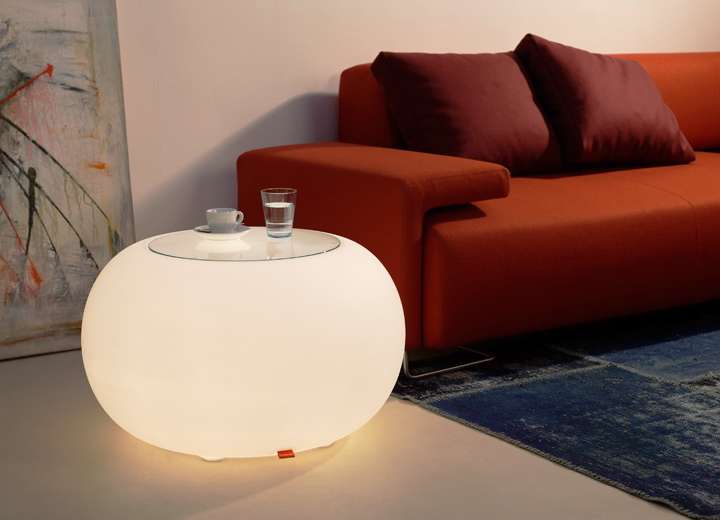 Moree Bubble Indoor Beistelltisch / Hocker - Moree Farbe:Filzauflage orange
