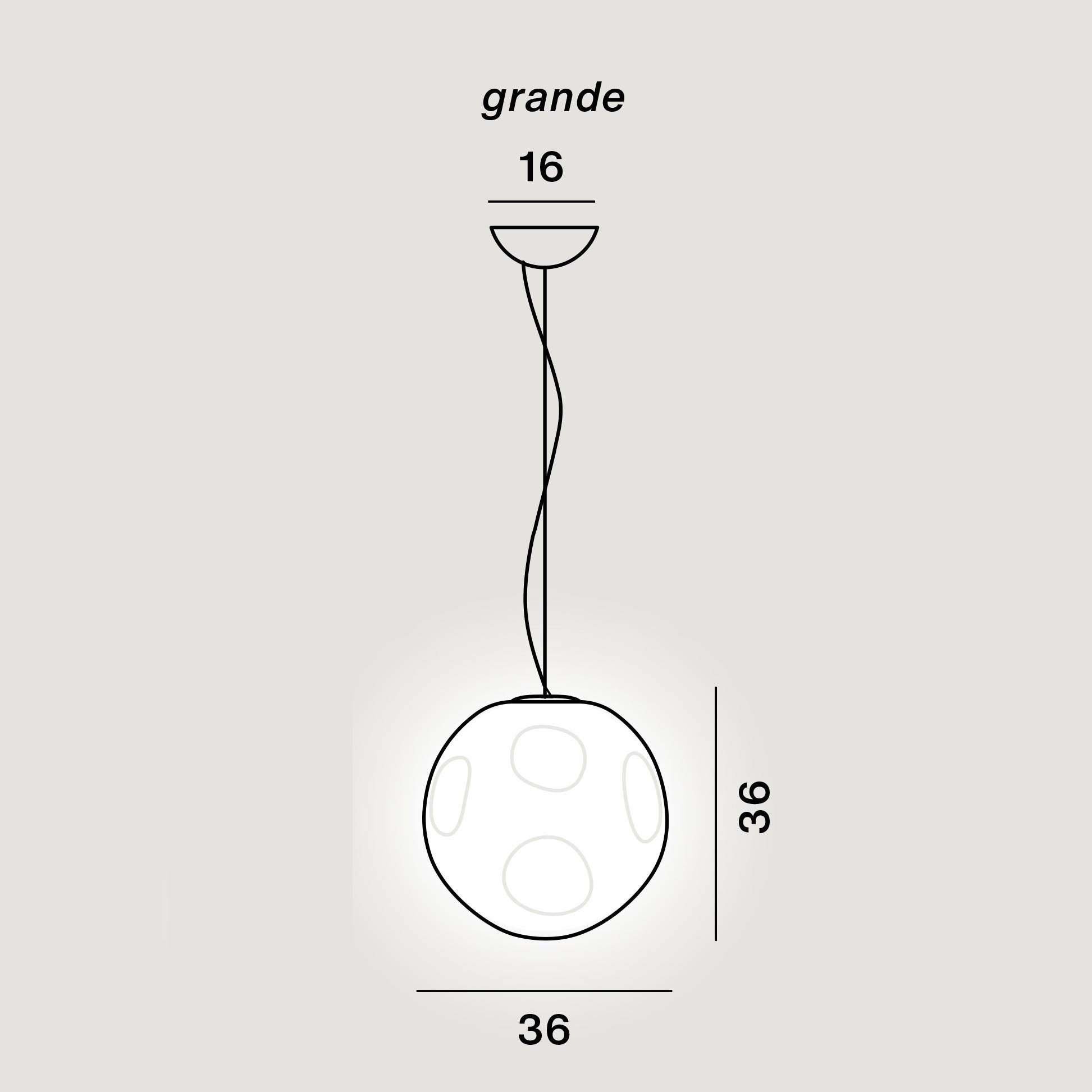 Foscarini Hoba Grande LED Pendelleuchte (Ein- / Aus)