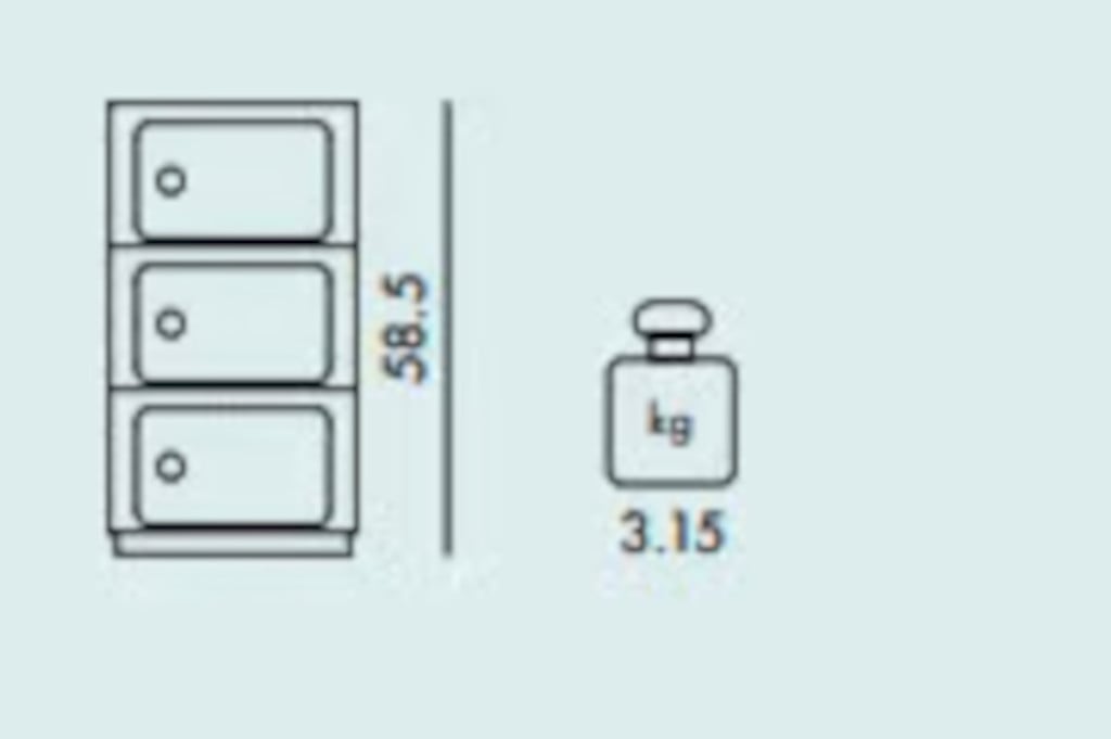 Kartell Componibili 3 Elemente Container (weiß)
