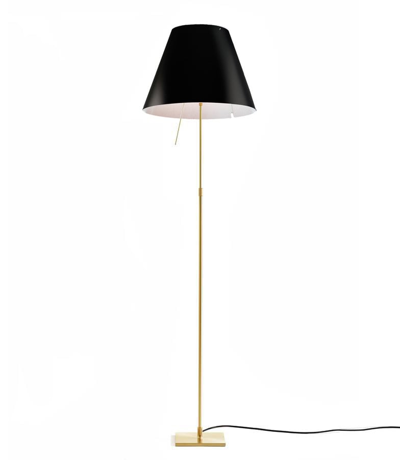 Luceplan Costanza Stehleuchte, Gestell messing (lakritzschwarz)