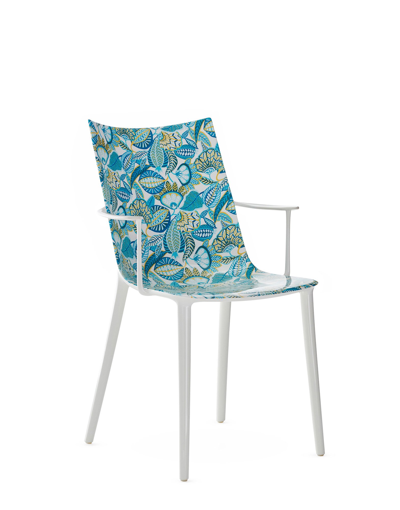 Kartell H.H.H. Stuhl Graphic Impression (Moonflower weiß)