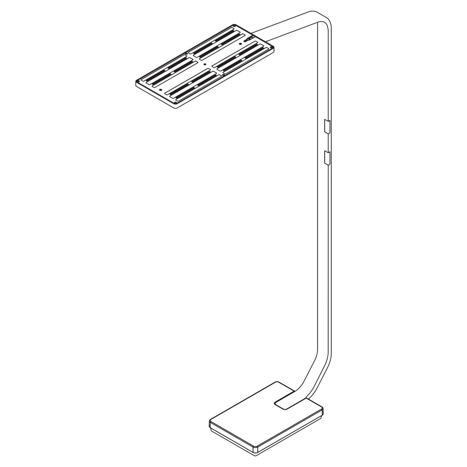 Nimbus Force One Power Stehleuchte (Aluminium weiß hochglänzend, warmweiß (3000K))