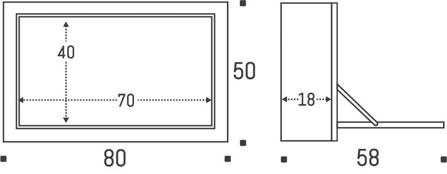 Ambivalenz Fläpps Box Sekretär 80x50x20 (weiß)