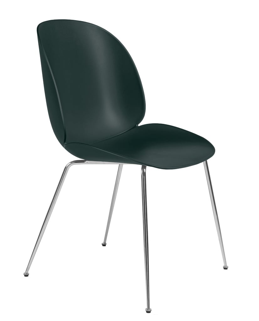 Gubi Beetle Dining Chair Stuhl, Metallbeine Chrom