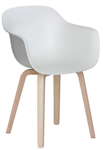magis susbtance sessel gestell naturfarben sitz weiss