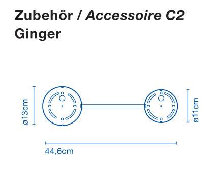 marset ginger c wandleuchte befestigung set c 32 und 42