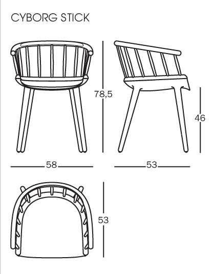 magis cyborg stuhl stick holz 03 masse