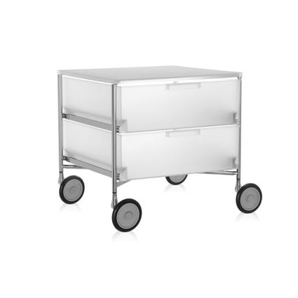 Kartell Mobil Container 2 Elemente - eisweiß, mit Rollen - Aussteller