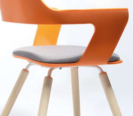 Radius Design Sitzpolster für Mu oder Muse Stuhl - Radius Design Farbe:schwarz|Radius Design Ausführung:Stoff