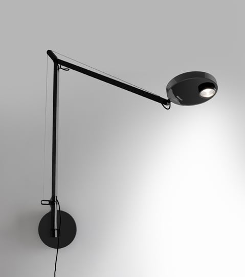 artemide demetra professional wandleuchte schwarz