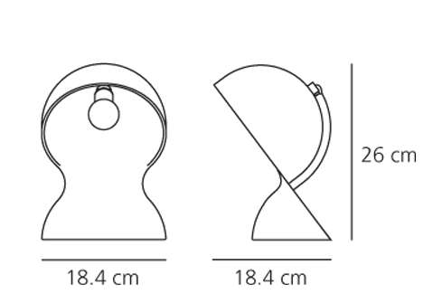 artemide dalu tischleuchte ma e