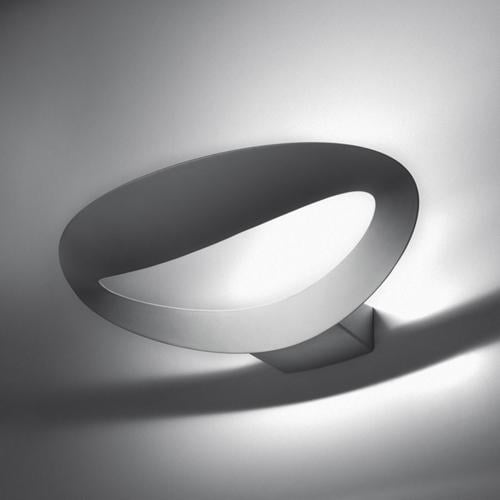 artemide mesmeri led wandleuchte silbergrau