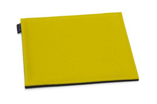 Hey-Sign quadratische Sitzauflage 2 x 3mm mit Schaumstofffüllung - hey_sign_untere_farbe:unten 01 anthrazit mit Antirutsch|hey_sign_groesse:Ø 35cm|hey_sign_farbe:obere Wunschfarbe im Bemerkungsfeld angeben