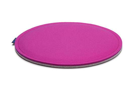 Hey-Sign runde Sitzauflage 2 x 3mm mit Schaumstofffüllung - hey_sign_untere_farbe:unten 01 anthrazit mit Antirutsch|hey_sign_groesse:Ø 35cm|hey_sign_farbe:obere Wunschfarbe im Bemerkungsfeld angeben
