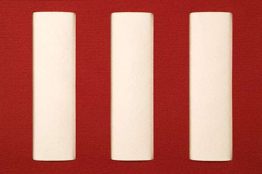 Hey-Sign Schlitz Teppich (180x235cm) - hey_sign_farbe:11 rot - Streifen 03 wollweiß