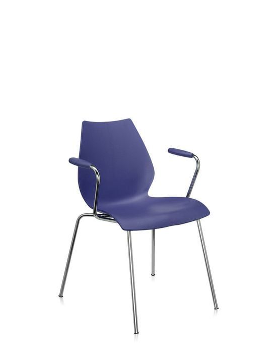 kartell maui stuhl mit armlehnen 03 marineblau