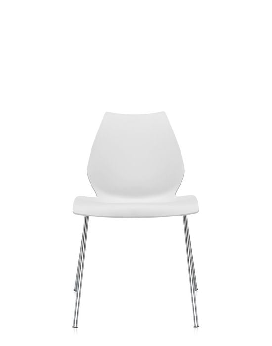 Kartell Maui Stuhl zinkweiss Front