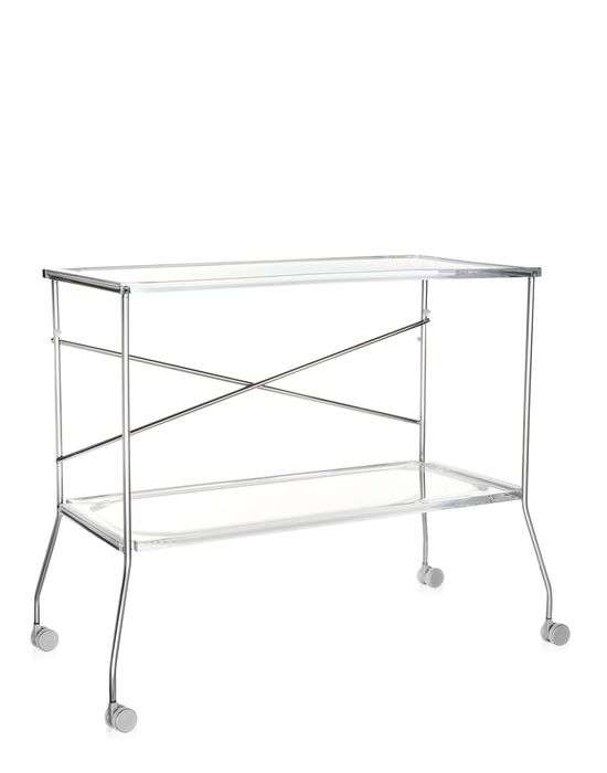 kartell flip beistellwagen transparent seite