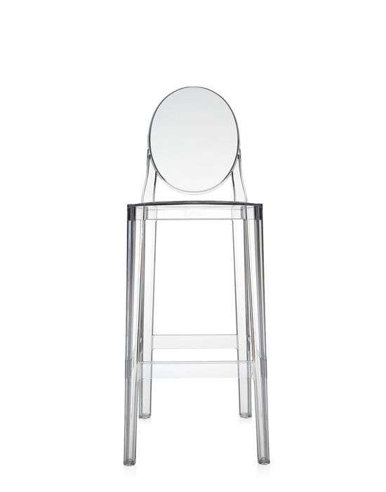 kartell one more barhocker transparent front