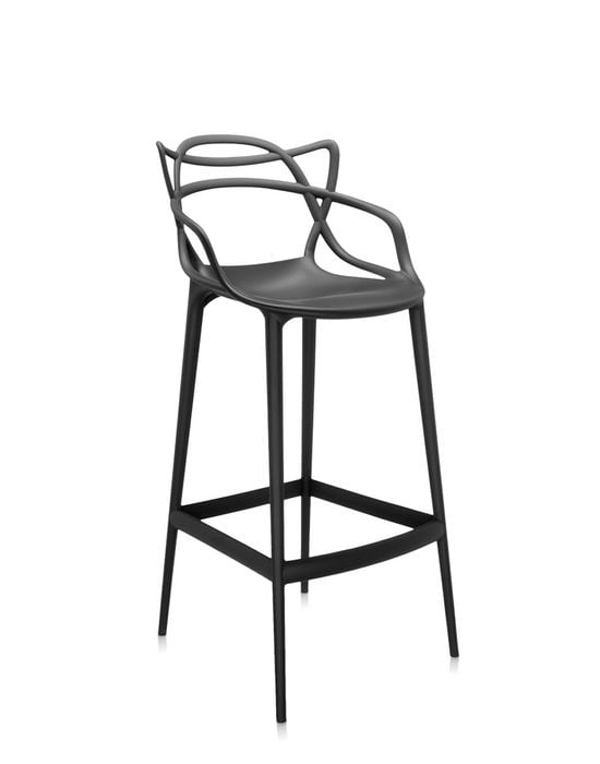 Kartell Masters Barhocker H75 schwarz Seite