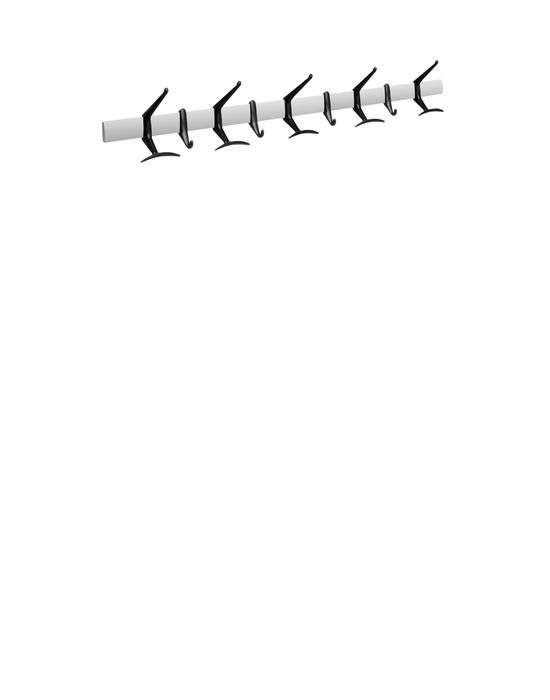 kartell hanger garderobe 90 schwarz seite