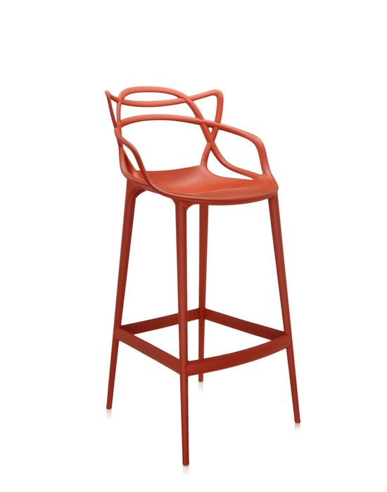 Kartell Masters Barhocker H75 rostrot Seite