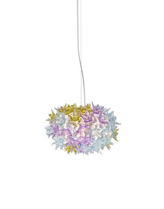 kartell bloom pendelleuchte rund 28 lavendel