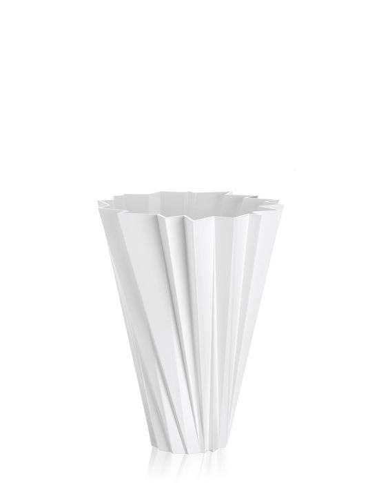 kartell shanghai vase weiss glaenzend seite