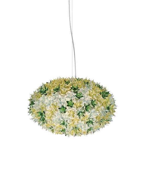 kartell bloom pendelleuchte rund 53 minzgruen