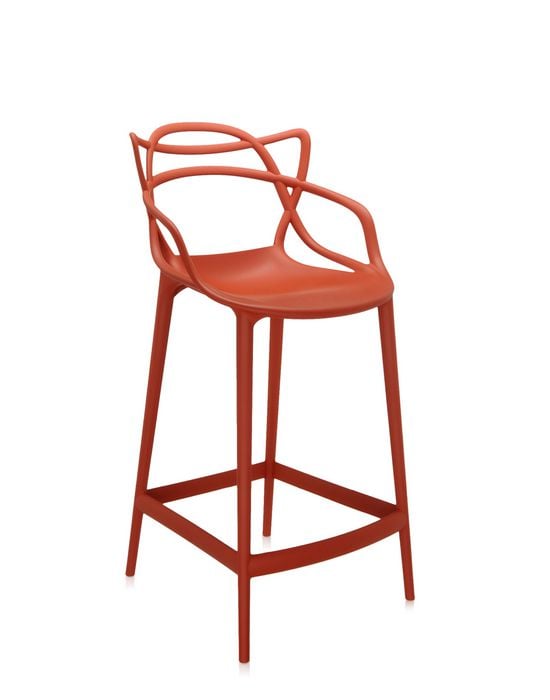 Kartell Masters Barhocker H65 rostrot Seite