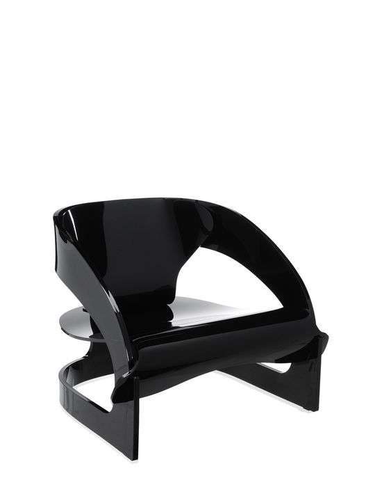 kartell joe colombo sessel schwarz seite