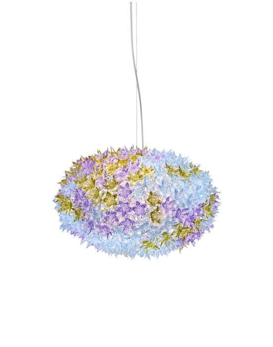 kartell bloom pendelleuchte rund 53 lavendel