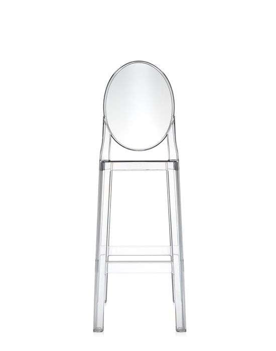 kartell one more barhocker transparent rueck