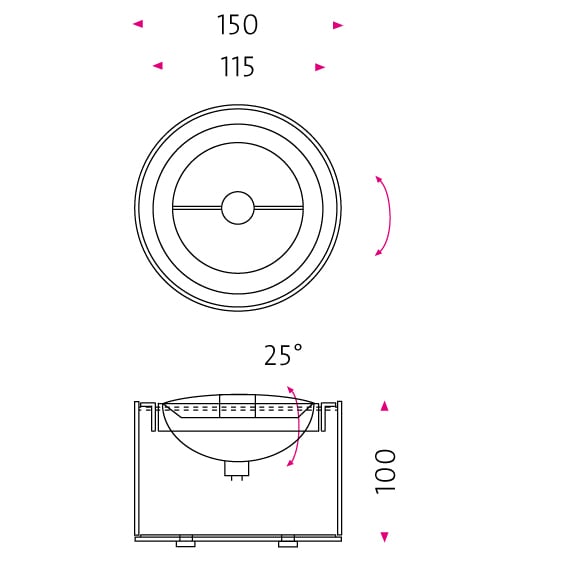 mawa design 111er rung deckenleuchte technische zeichnung