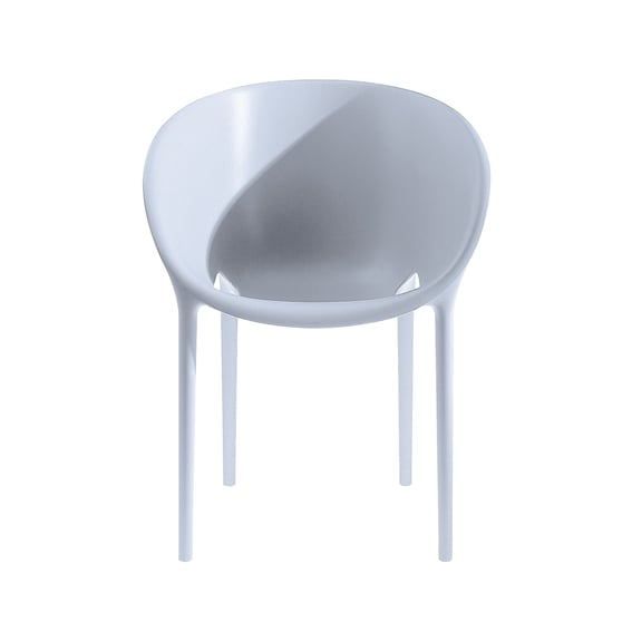 Driade Soft Egg Stuhl - hellgrau / helles Flieder - Lagerabverkauf