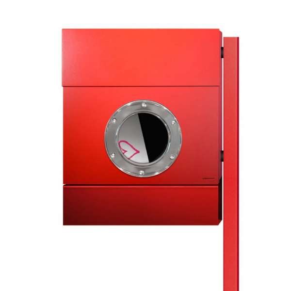 Radius Design Letterman 2 Briefkasten - Radius Design Farbe:rot (RAL 3020)|Radius Design Ausführung:ohne Klingel