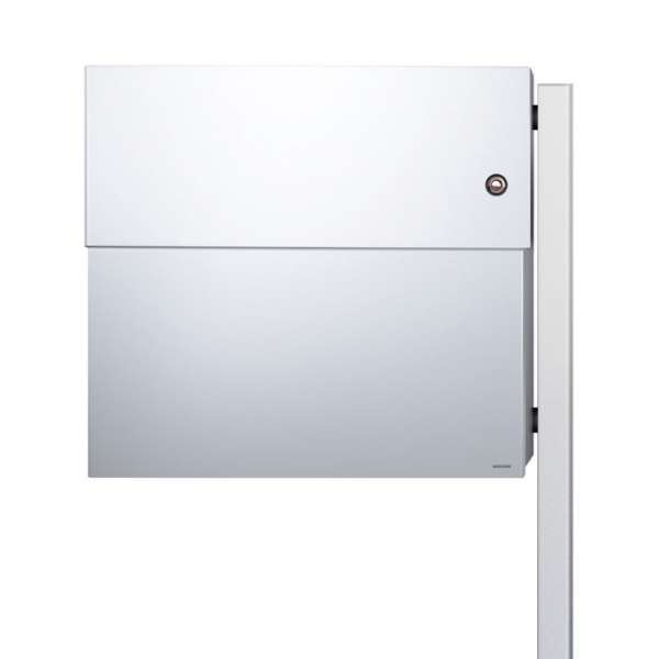 radius design letterman xxl 2 briefkasten weiss mit pfosten mit klingel rot