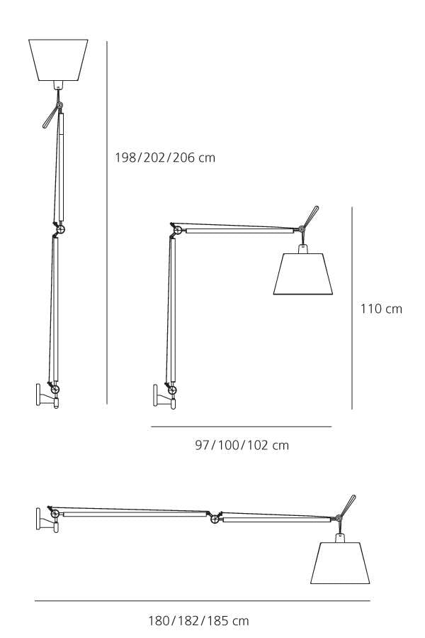 artemide tolomeo mega parete wandleuchte ma e