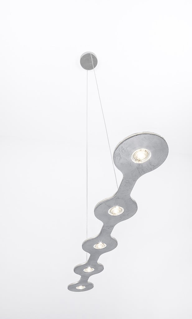 lumen center italia flat 5 pendelleuchte silberfolie 1