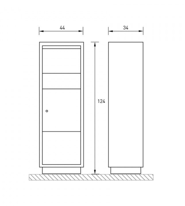 radius design letterman standing ovations 2 paketkasten technische zeichnung