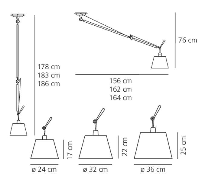 artemide tolomeo sospensione dectrata pendelleuchte ambiente ma e