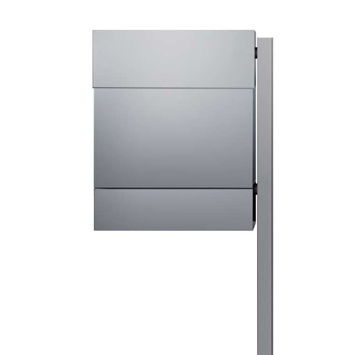 radius design letterman 5 briefkasten silber mit pfosten