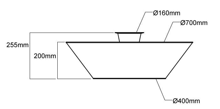 lnd design small large deckenleuchte technische Zeichnung