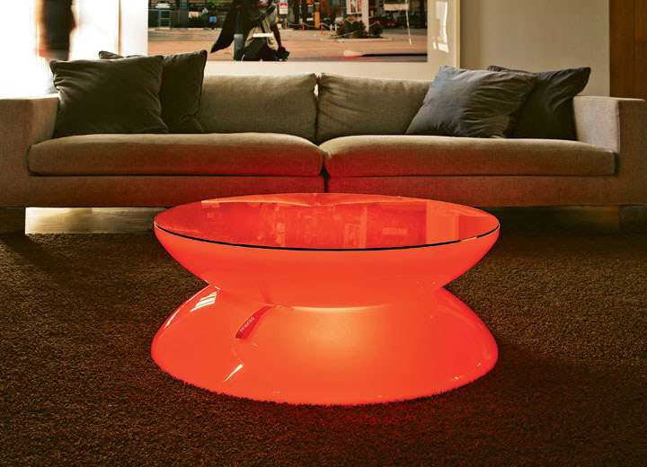 moree lounge led leuchttisch ambiente mit glasplatte