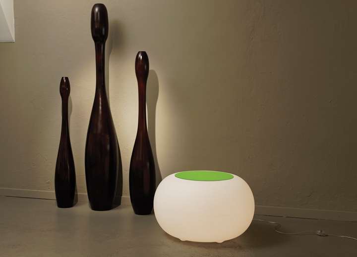 Moree Bubble Indoor Beistelltisch / Hocker - Moree Farbe:Filzauflage orange