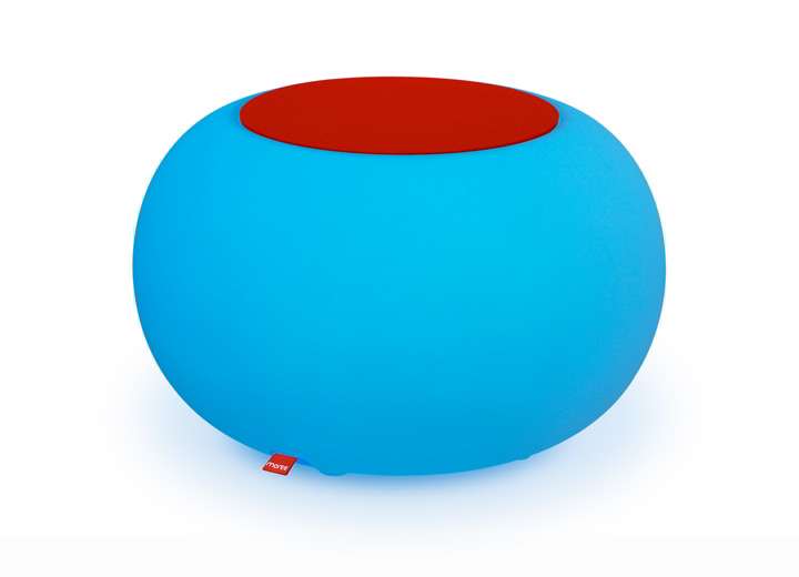Moree Bubble Indoor LED Beistelltisch / Hocker - Moree Farbe:Filzauflage orange