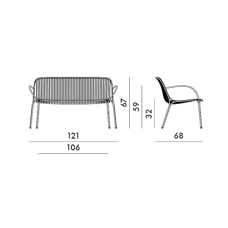Kartell-Hiray-Sofa-technische-Zeichnung